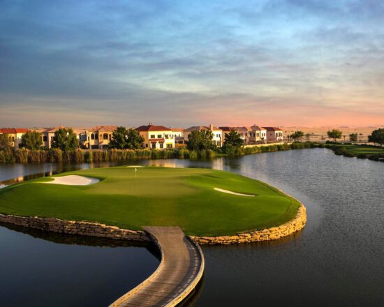 7 nights with breakfast at the Park Hyatt Dubai including 3 Green Fees per person at Dubai Creek & Yacht and Jumeirah Golf Estates (Earth & Fire)