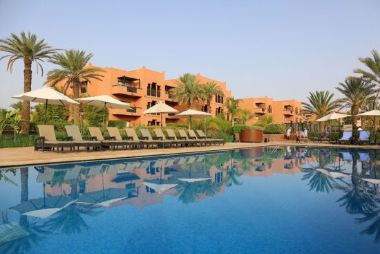 10 nights with breakfast at the Kenzi Menara Palace & Resort including 5 Green Fees per person (Amelkis, Noria, The Montgomerie, The Tony Jacklin, Samanah) and camel ride in the Agafay desert.