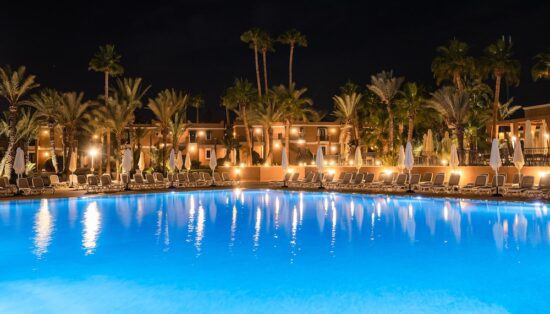 14 nights at Sol Oasis Marrakech All Inclusive and 7 green fees (Royal Club, Amelkis, Al Maaden, Rotana, Montgomerie, Atlas, Noria)