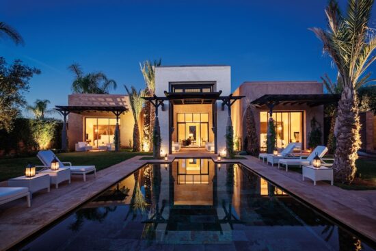 7 nights with breakfast at the Fairmont Royal Palm Marrakech and 3 green fees per person (GC Fairmont, Samanah, Assoufid)