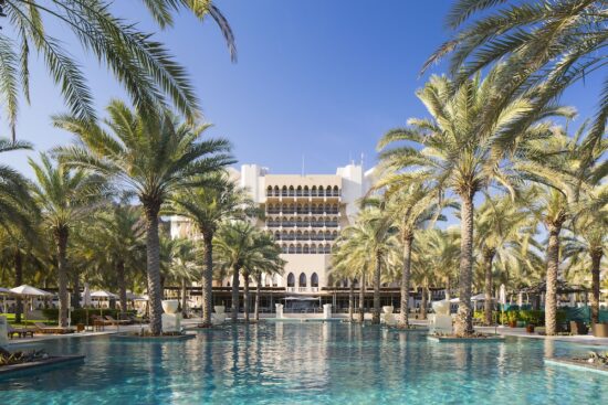 7 nights including breakfast at Al Bustan Palace and 4 Green fees per person (2x Al Mouj GC, Ghala CG & La Vie Club)