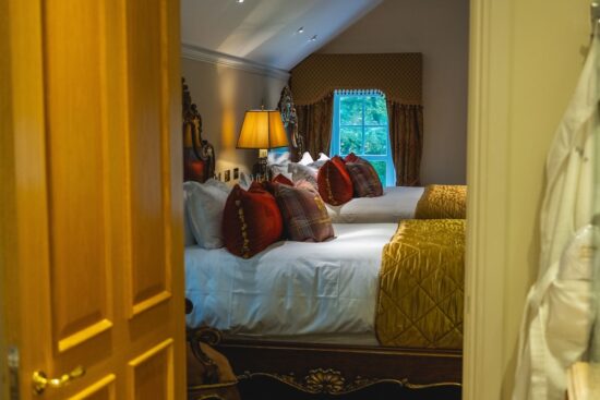 7 nights with breakfast at Trump Macleod House & Lodge including green fees per person (Trump International Golf Links, Peterhead Golf Club and Fraserburgh Golf Club).