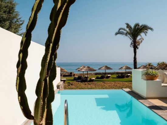 5 nights with breakfast at Amirandes Grecotel Boutique Resort including 2 Green fees per person (The Crete Golf Club)